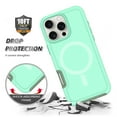 thumbnail image 4 of ShellTech Magnetic Phone Case for iPhone 13 Pro Max, Shockproof Dropproof Heavy Duty Protection Full Body Rugged Slim & Tough Durable Cover for Women Girls, Compatible with Magsafe,Mintgreen, 4 of 5