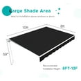 thumbnail image 4 of AECOJOY 8' x 10' Manual Retractable Patio Awning,Outdoor Awning Retractable Sunshade Shelter in Black, 4 of 8