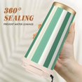 thumbnail image 5 of Stainless Steel Coffee Cup 7.7×2.6×3.5in Tapered Design Nylon Woven Wrist Strap Portable Durable Cup Bottom With Non-Slip Sticker Lightgreen Stripe_1, 5 of 6
