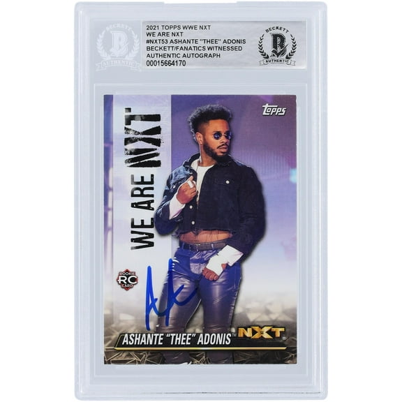 Ashante Adonis WWE Autographed 2021 Topps We Are NXT #NXT-53 Beckett Fanatics Witnessed Authenticated Rookie Card - Fanatics Authentic Certified