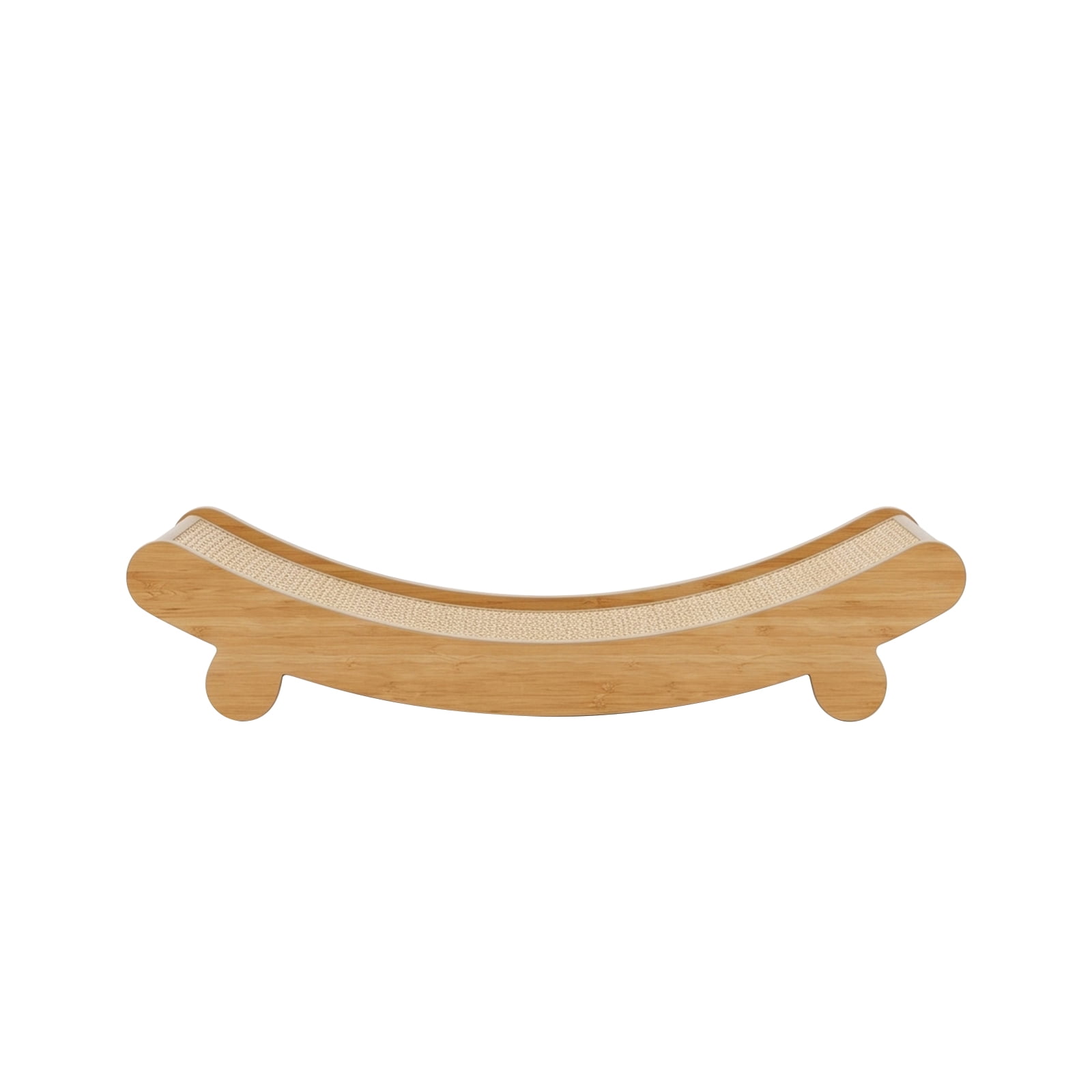 Sisal Cat Scratcher Bed, Indoor Wooden Cat Furniture Cat Hammock for Scratching Pad and Lounge, 19.29*12.6*5.12in