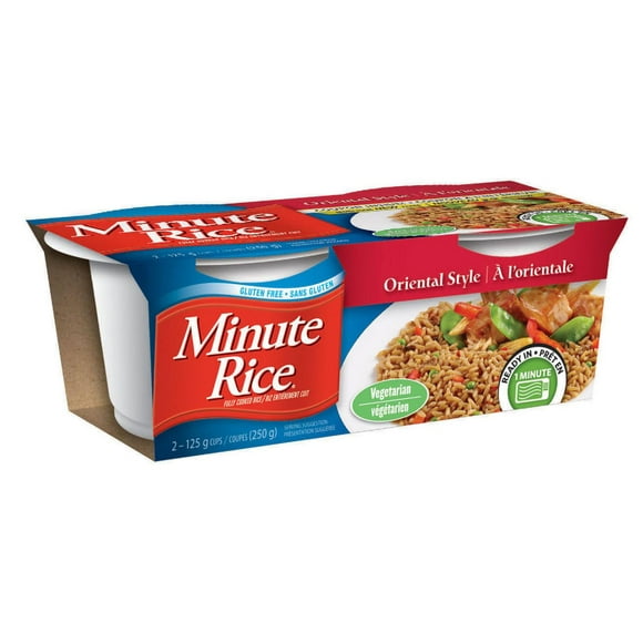 Minute Rice® Oriental Style Rice Cups, 250 g, 2 x 125 g