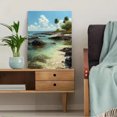 thumbnail image 5 of Tropical Beach Landscape Oil Painting Canvas Print, Coastal Decor for Living Room, Bedroom, Office, Vacation Home, Beach House, 5 of 8