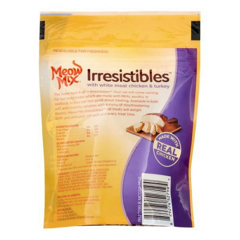 Meow mix 2024 irresistibles crunchy