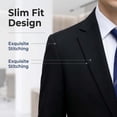 thumbnail image 4 of i.Finelong Men's classic slim-fit three-piece suit, suitable for business, weddings and banquets., 4 of 8