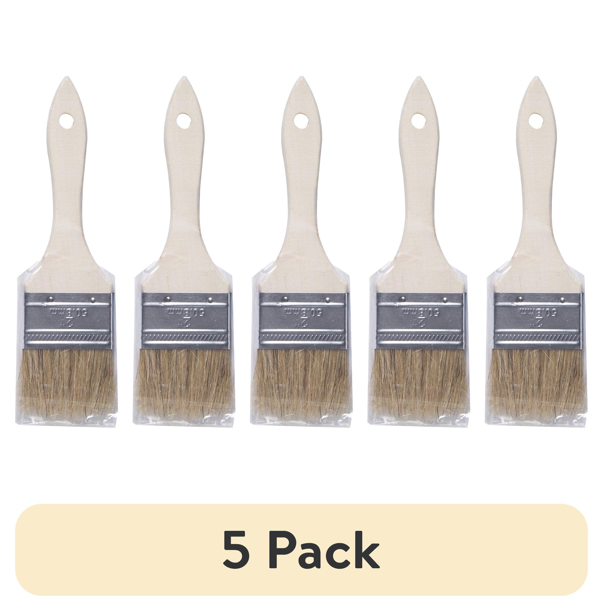 Natural Bristle Flat Chip Brush, 2 Inch (5 Pack) photo 1