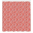 thumbnail image 3 of Ambesonne Dogs Shower Curtain, Dogs in Santa Claus Hats Xmas, 69"Wx75"L, Dark Coral Pale Grey, 3 of 3
