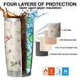 thumbnail image 7 of 20oz Tumbler with Lid and Straw Stainless Pioneer Flower Steel Vacuum Insulated Water Coffee Tumbler Cup, Double Wall Vacuum Insulated Travel Mug Reusable Tumblers for Ice Drinks, Hot Beverage, 7 of 7