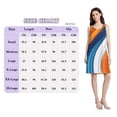 thumbnail image 4 of FORMRS Summer Dress for Women Loose U Neck Sleeveless Midi Beach Sundresses with Pockets, Orange Abstract Wavy, 4 of 8