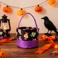 thumbnail image 6 of HUISZJ Halloween Bag Candy Bulk, Reusable Goody Fabric Candy Bucket with Handle, Halloween Trick or Treat Bags for Party Home Supplies (C), 6 of 8