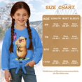thumbnail image 7 of Xixirimido Butterfly Capybara Blue Printed Girls Casual T-Shirt Crew Neck Tunic Tops Long Sleeve Loose Fit Soft Blouse Tie-hem Tees for Fall Winter, Size 5-6, 7 of 7