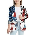 thumbnail image 1 of Kids Boys Girls' Independence Day Printed Personality Suit Jacket, 1 of 4