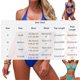 thumbnail image 3 of Trajes de baño para mujer, Trajes de baño para mujer, Traje de baño bikini de tirantes sin espalda de color liso para mujer, Traje de baño bikini con bloques de color y hombros descubiertos, Traje de, 3 of 7