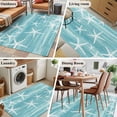 thumbnail image 5 of Rectangle Area Rugs 2.7 x 5 Ft, Teal Coastal Non-Slip Residential Carpet, Summer Ocean Waves Ombre Sea Starfish Indoor Crawling Mats Runner Rugs for Living Room/Dining Room/Bedroom, 5 of 9