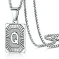 thumbnail image 1 of Collar con colgante inicial PROSTEEL de Acero inoxidable letra Q Personalizado regalo de Cumpleaños Navidad para niño, 1 of 8