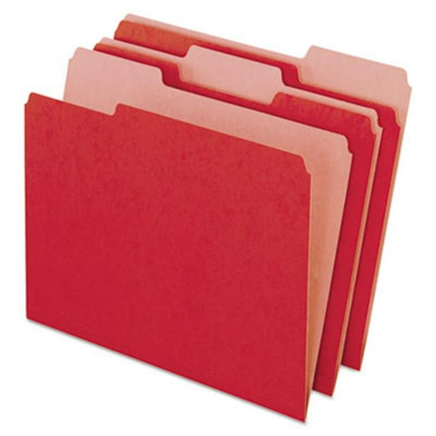 Esselte Pendaflex 04311 Dossiers de papier recycl-, 0,33 Cut Top Tab, Lettre, Rouge, 100-Box