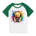 thumbnail image 1 of RXIRUCGD 2025 Vêtements d'Été pour Enfants Tout-Petits Garçons Filles Mode Mignon Col Rond Imprimé Manches Courtes Haut, 1 of 7
