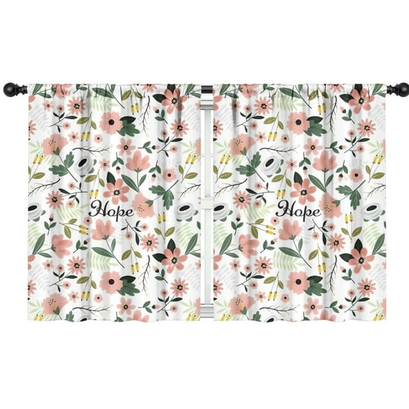 Blackout Kids Curtains,Pioneer Flower Floral Print Pattern Childrens Insulated Curtains Set Of 2,Bedroom Essentials,Toddler Room Decor 42"x54"