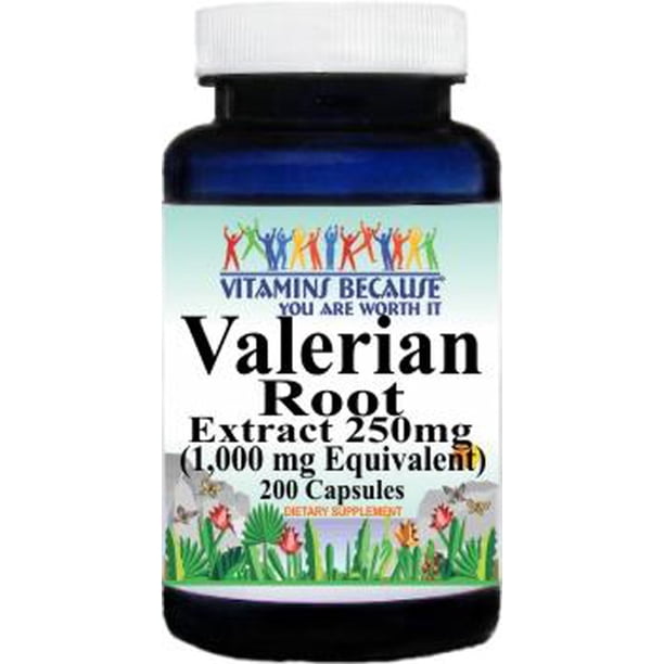 Valerian Root 1000mg 250mg 41 Extract Natural Dietary Supplement 200