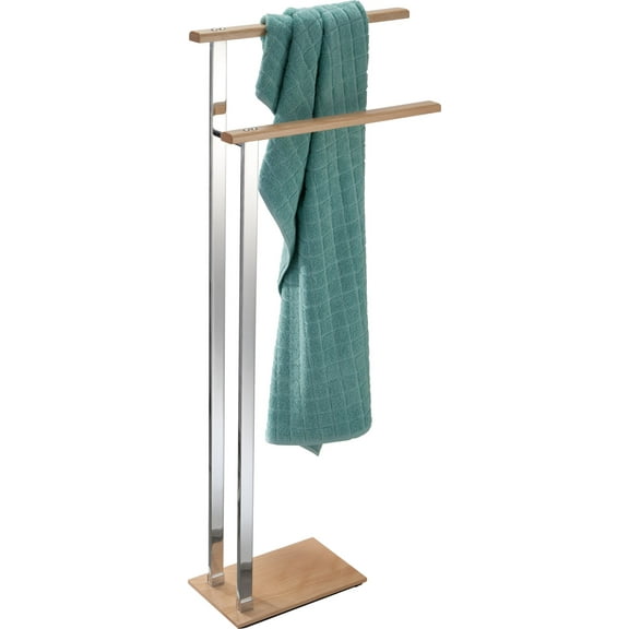 Natura Stand Towel Holder Chrome/Wood
