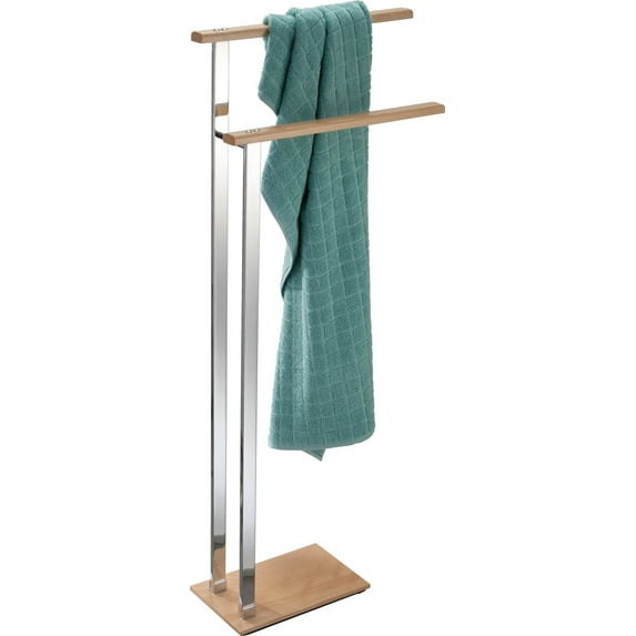Natura Stand Towel Holder Chrome/Wood
