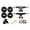 Pads Black Black, variant on Alloy Skateboard Truck 5 inch -11 Bearing Longboard Skate Board Wheel Wrench Repair Shock Pads Assemble Compnt Parts - T Tool