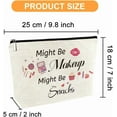 thumbnail image 2 of Zipper Makeup Bags Might Be Makeup Might Be Snacks Portable Travel Cosmetic Bag Personalized Travel Toiletry Pouch Clutch Bags Accessory Organizer, 2 of 9