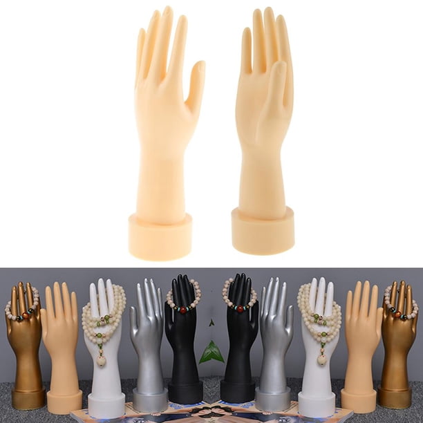 Paquete de 2 Maniquí de Exhibición de Mano Macarena Para Joyería Color Plástico