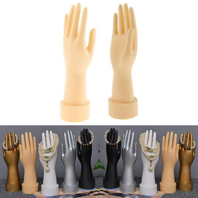 Paquete de 2 Maniquí de Exhibición de Mano Macarena Para Joyería Color Plástico