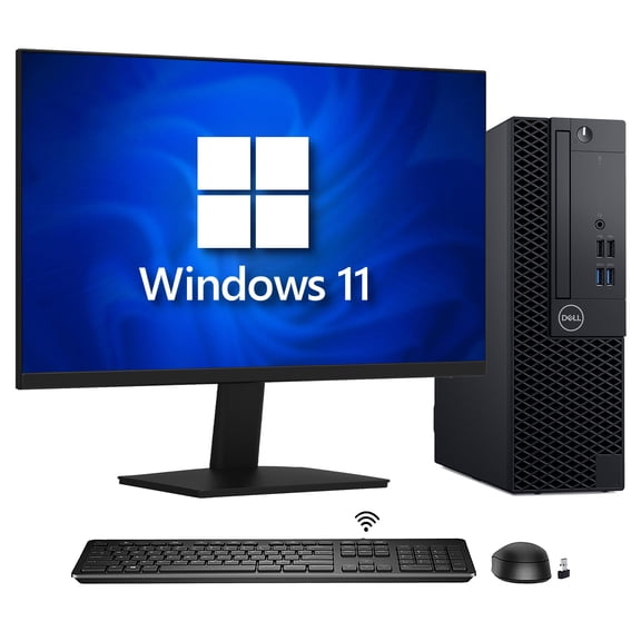 Restored Dell OptiPlex 3070 SFF Business Desktop PC - Intel Hexa Core I5-9500 CPU Up to 4.40GHz | 16GB DDR4 RAM | 2TB NVMe SSD | HDMI | 24 inch FHD Monitor Windows 11 Pro Computer (Refurbished)