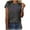 Dark Gray, variant on Fesfesfes Athletic Tops for Women's Fashion Summer Round Neck Leisure Short Sleeve Printing Tops Womens Blouses M(US:6)