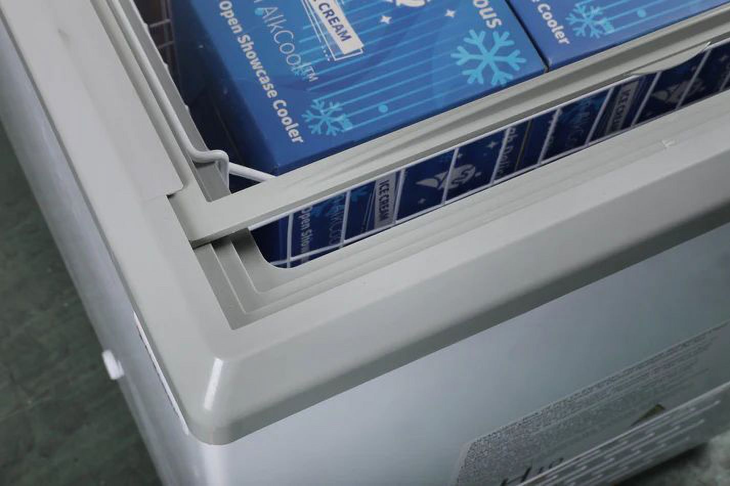 NAFCOOL 20 Cu. Ft Horizontal Freezer - Commercial Refrigerator, Glass Door Refrigerator, LED Lighting, White
