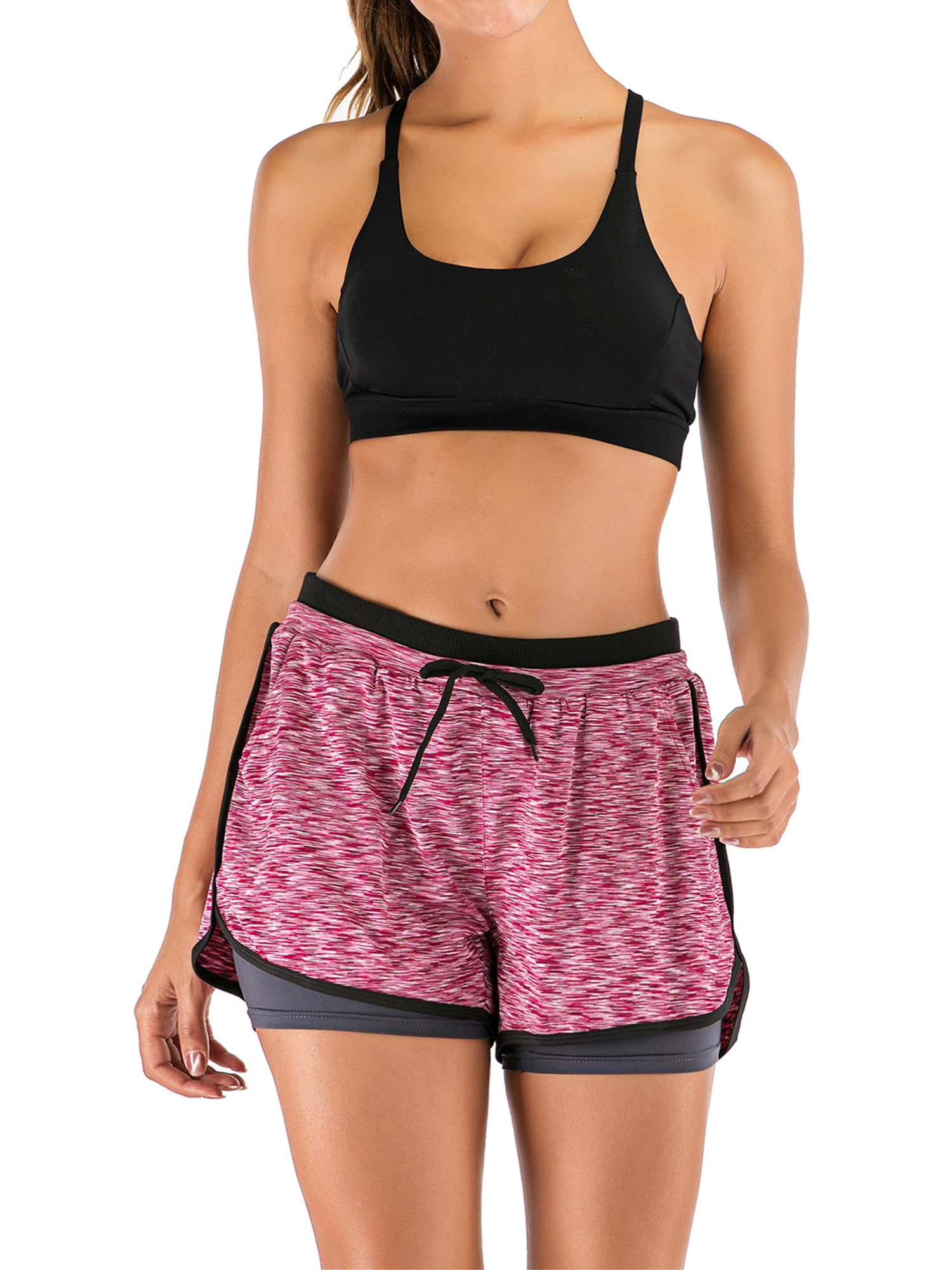 Womens Shorts for Summer Athletic Shorts for Women Elastic Waist Running Yoga Fitness Pants 