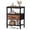 Black & Antique Wood, variant on EDX Bedside Table, Built-in Outlet with USB/Type-C Ports and Adjustable Drawer, 3-Tier Storage Shelf with Fabric Drawer for Bedroom Space Saving, Black+Genuine antique wood color