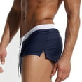 thumbnail image 6 of XBASW Mens Swim Trunks with Back Pocket Solid Color Swimwear Shorts Beach Boxer Shorts S-3 XL, 6 of 12