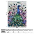thumbnail image 4 of Autua Peacock Theme Warm Lightweight Soft Fleece Blanket for All Seasons Living Rooms Sofa Decor Cow Gifts Blanket Excellent Hand Feel Blanket 50x60in, 4 of 6