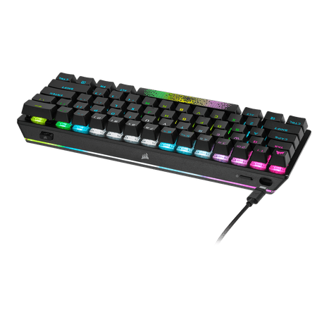 CORSAIR - K70 Pro Mini Wireless 60% RGB Mechanical Cherry MX SPEED Linear Switch Gaming Keyboard with swappable MX switches - Black