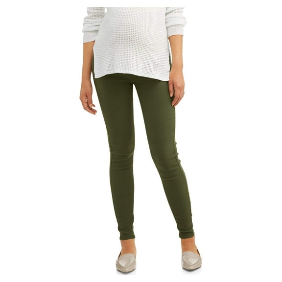 Oh! Mamma Maternity Skinny Twill Jeans with Full Panel