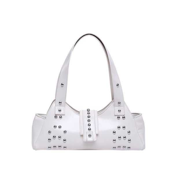 Bolso Embrague La Parte Superior Del Hombro Pu Cuero para Mujeres Rivet Punk Hobo Por Compra Viajes