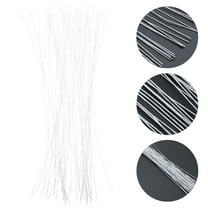 Raindrops 60pcs White Floral Wire Stems for Flower Arrangements Crafts and Making
