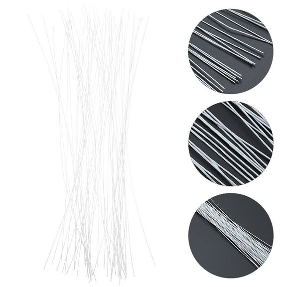 Raindrops 60pcs White Floral Wire Stems for Flower Arrangements Crafts and Making