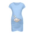 thumbnail image 3 of POINTERTECK Robe de Grossesse Sans Manches pour Femmes, Robe de Maternité à Imprimé de Lettres et de Dessins Animés, Allaitement, 3 of 6