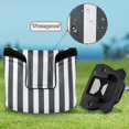 thumbnail image 6 of Haosy Dark Gray and White Striped Golf Mallet Putter Cover Strong Magnetic Leather Golf Club Headcover Closure, 6 of 7
