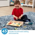 thumbnail image 2 of Melissa & Doug Mix 'n Match Wooden Bear Family Dress-Up Puzzle With Storage Case (45 pcs), 2 of 9