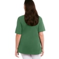 thumbnail image 2 of Ellos Plus Size Stretch Knit V-Neck Short Sleeve Chest Pocket Tunic, 2 of 2