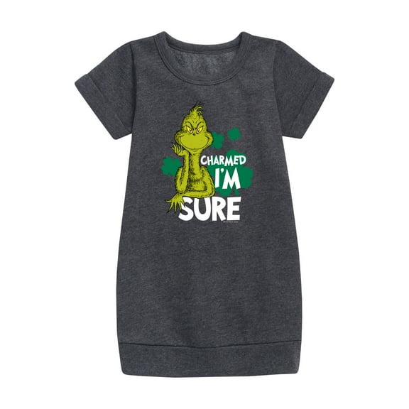 The Grinch - Charmed I'm Sure - Toddler And Youth Girls Fleece Dress