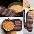 thumbnail image 5 of Yayeee Oven Mitts and Pot Holder Set of 2 Heat Resistant Kitchen Gloves Baking Hot Pad, Tribal Geometric, 5 of 5