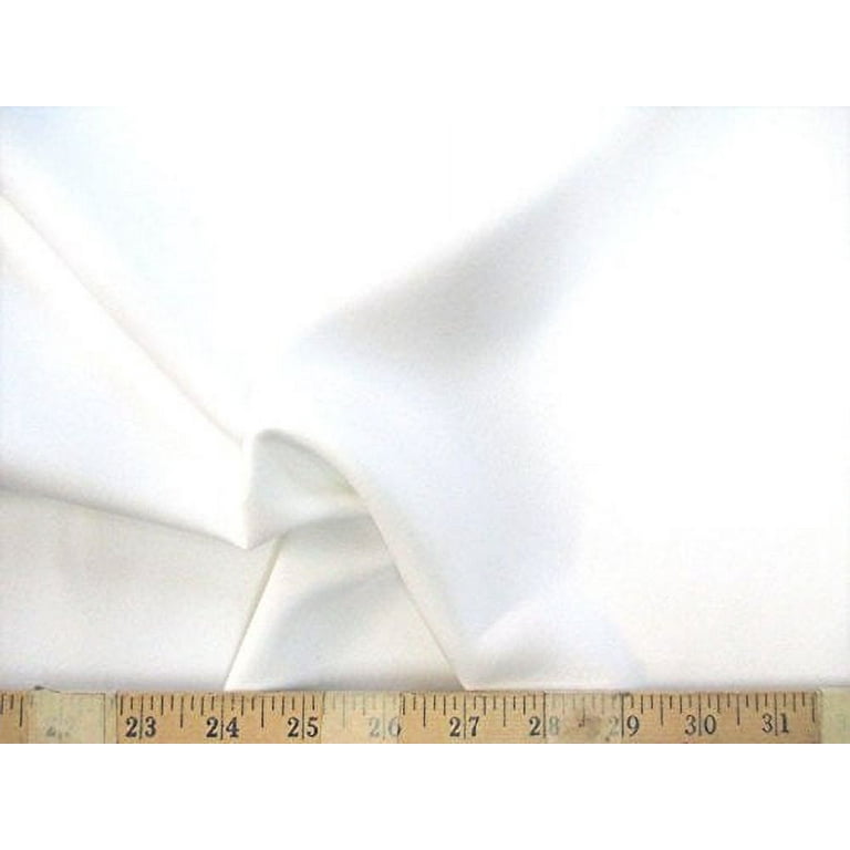 COTTON Spandex Fabric By The Yard (White) 2 Way Stretch Fabric Soft Cotton