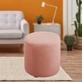 thumbnail image 3 of Round Ottoman Covers Slipcover Stretch Footstool Protector Covers Machine Washable Stool Covers Furniture Protector Cover for Living Room Pink, 3 of 7