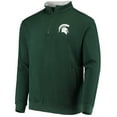 thumbnail image 2 of Men's Colosseum Green Michigan State Spartans Tortugas Logo Quarter-Zip Jacket, 2 of 4